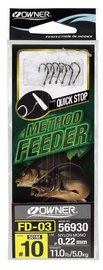 method feeder rig Owner FD-03,hook size12,line 0.22 mm/6pcs/