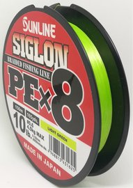 SUNLINE ra SIGLON PEx8 150m/20Lbs/0,187mm-LGR