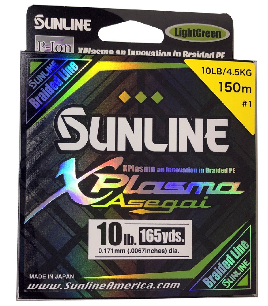 SUNLINE braided line XPlasma Asegai 150m/10 Lbs-LGR - Sunline