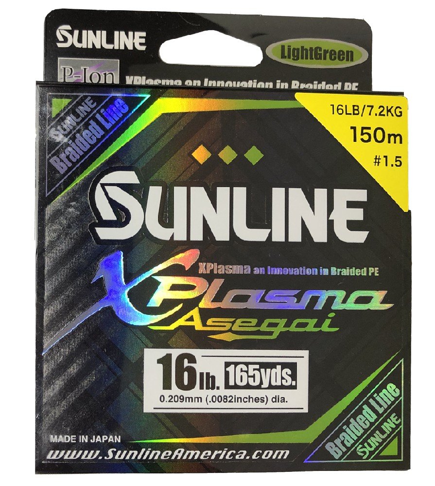 SUNLINE braided line XPlasma Asegai 150m/16 Lbs-LGR - SUNLINE