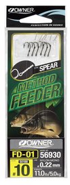 method feeder rig Owner FD-01,hook size.8, line 0,22 mm/6pcs/