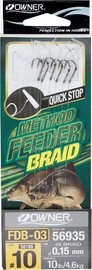 method feeder rig Owner 50188 hook #10,braided ine 0,15mm/6pcs/