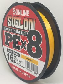 SUNLINE PE/braided SIGLON PEx8 150m/20Lbs/0,187mm-OR