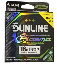 SUNLINE braided line XPlasma Asegai 150m/16 Lbs-LGR