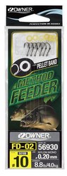 method feeder rig Owner FD-02,hook size 8,line 0.22 mm/6pcs/