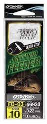 method feeder rig Owner FD-03,hook size14,line 0.20 mm/6pcs/